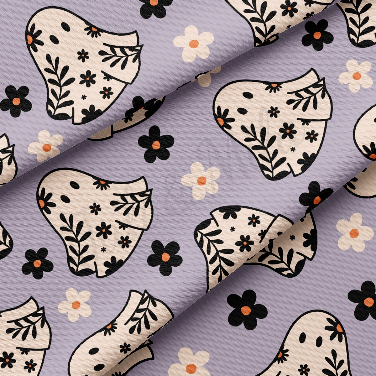 Fall Halloween  Bullet Textured Fabric AA1914 ghosts