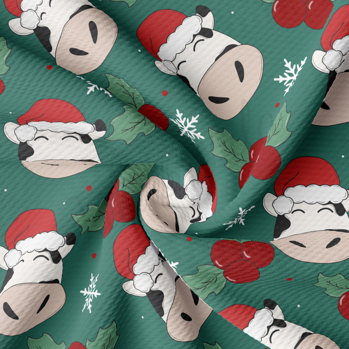 Cow Christmas Bullet Textured Fabric  AA1904