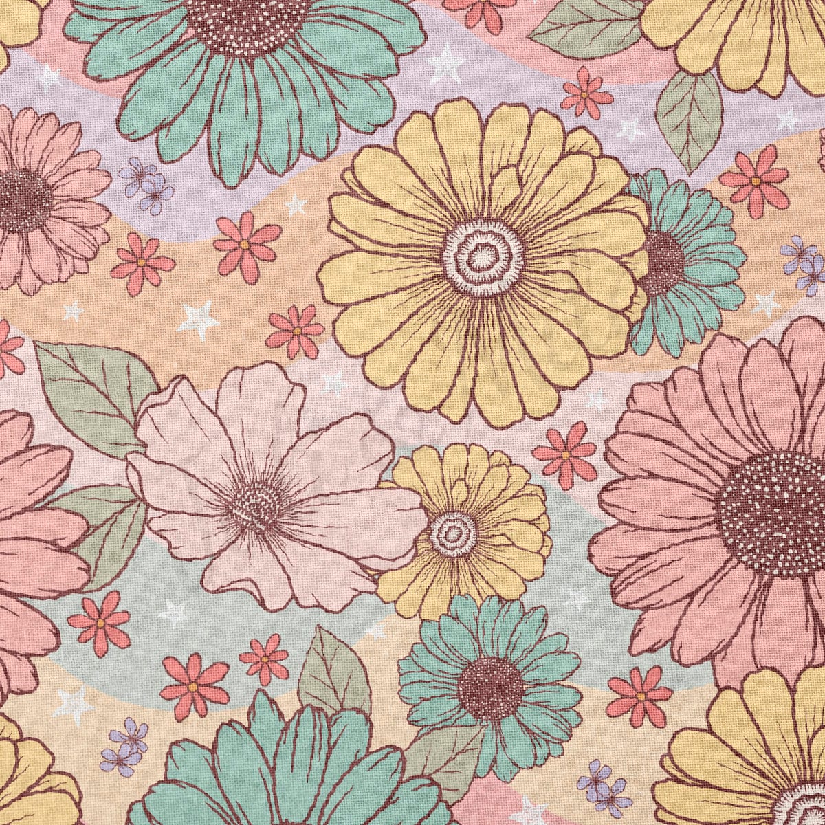 100% Cotton Fabric  flower CTN1637