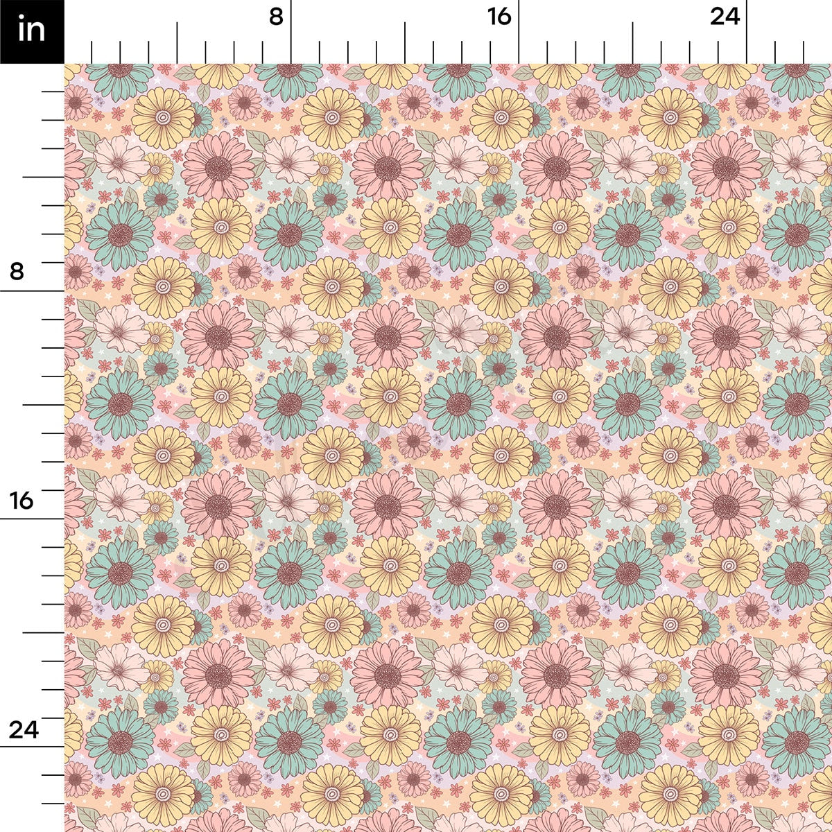 100% Cotton Fabric  flower CTN1637