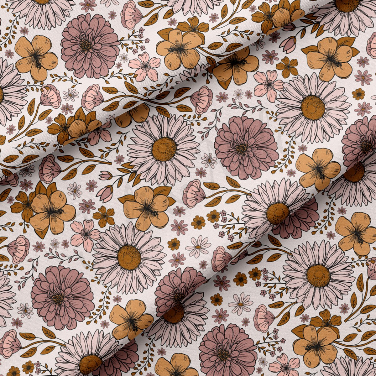 DBP Fabric Double Brushed Polyester Fabric DBP1864 floral