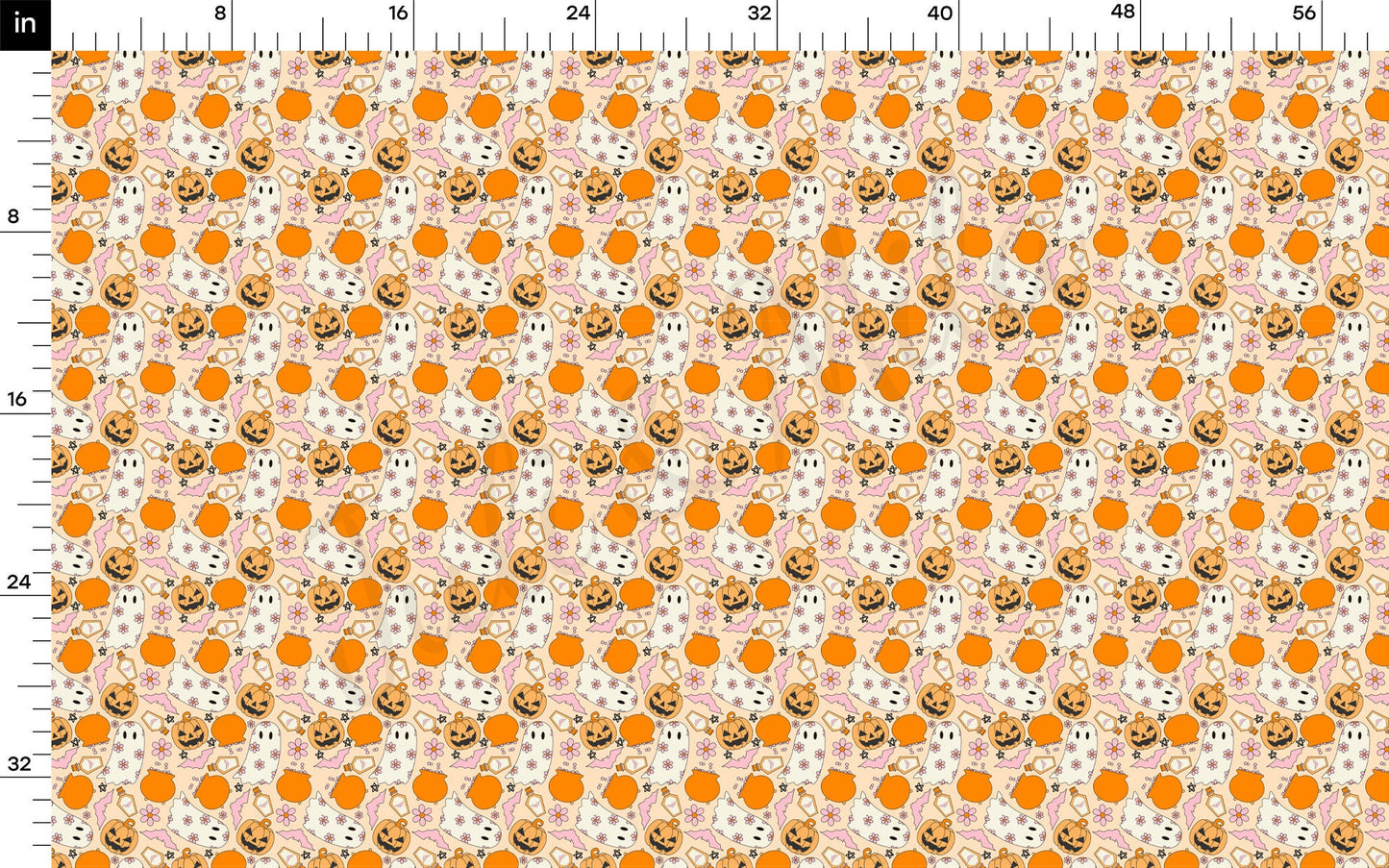 100% Cotton Fabric By the Yard Printed in USA Cotton Sateen -  Cotton Halloween Fall Pumpkins СTN1872