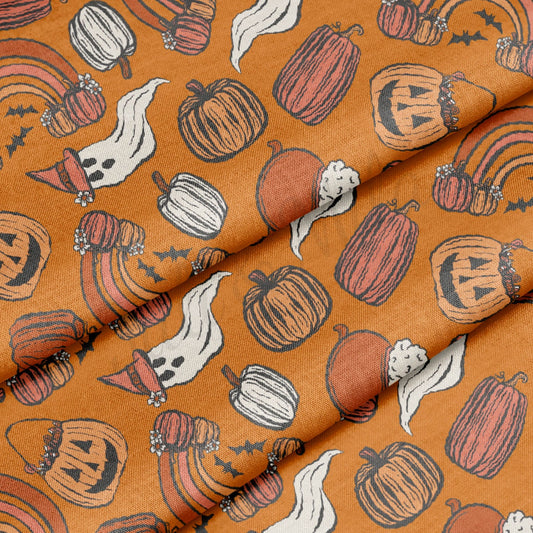 100% Cotton Fabric By the Yard Printed in USA Cotton Sateen -  Cotton Halloween  СTN1875