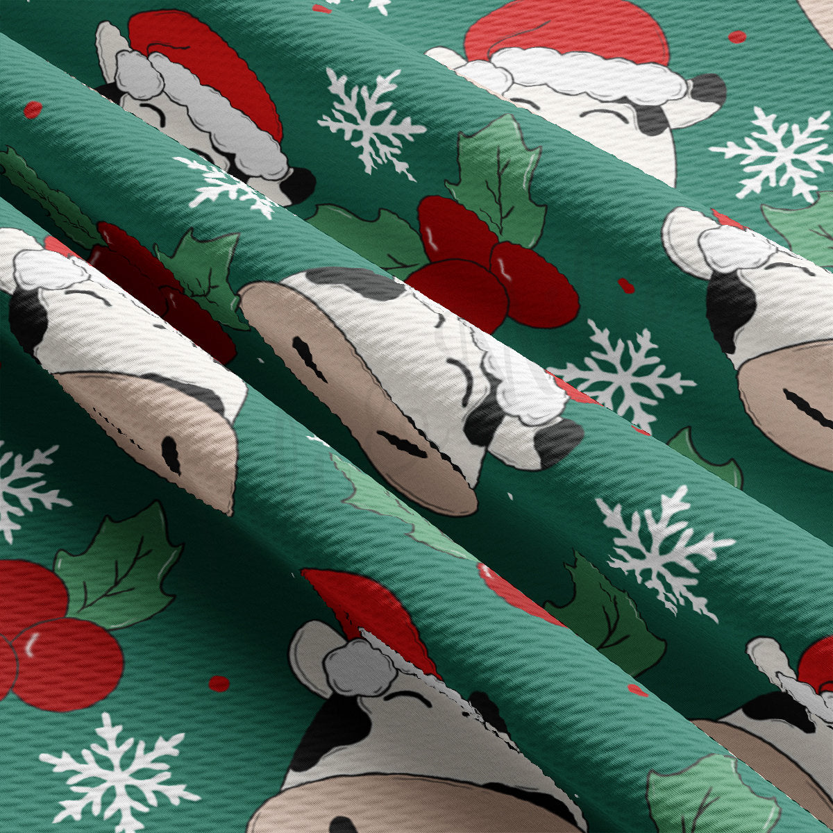 Cow Christmas Bullet Textured Fabric  AA1904