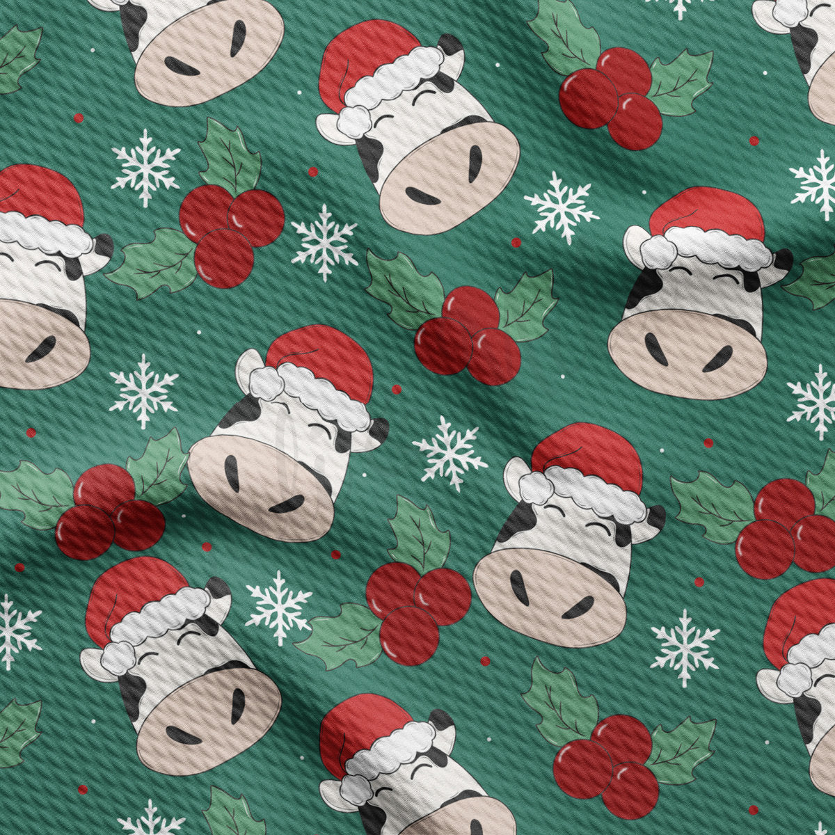 Cow Christmas Bullet Textured Fabric  AA1904