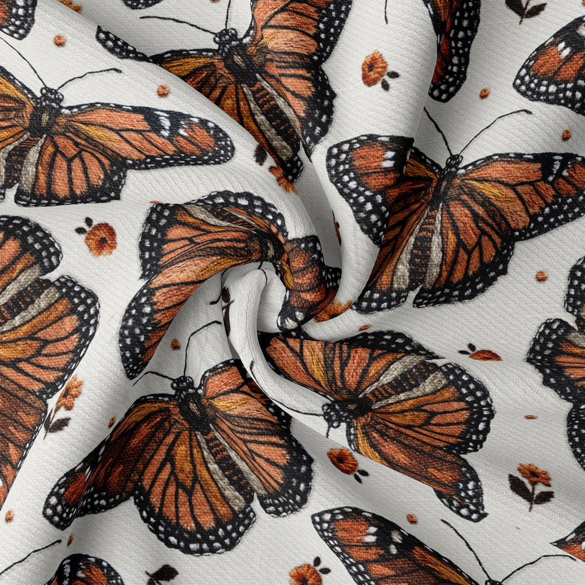 Butterflies Rib Knit Fabric RBK1978