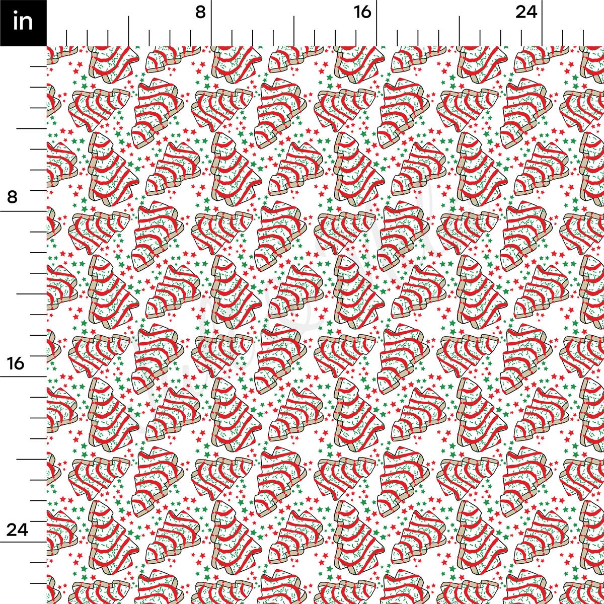 Christmas CakesDouble Brushed Polyester Fabric DBP1976