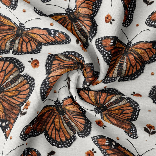 Butterflies Double Brushed Polyester Fabric DBP1978