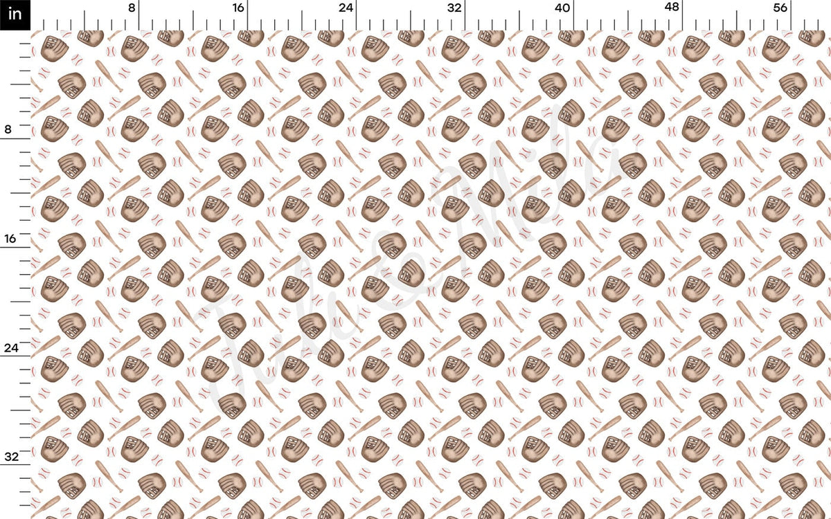 Baseball 100% Cotton Fabric By the Yard Printed in USA Cotton Sateen -  Cotton Printed СTN1997 Sport