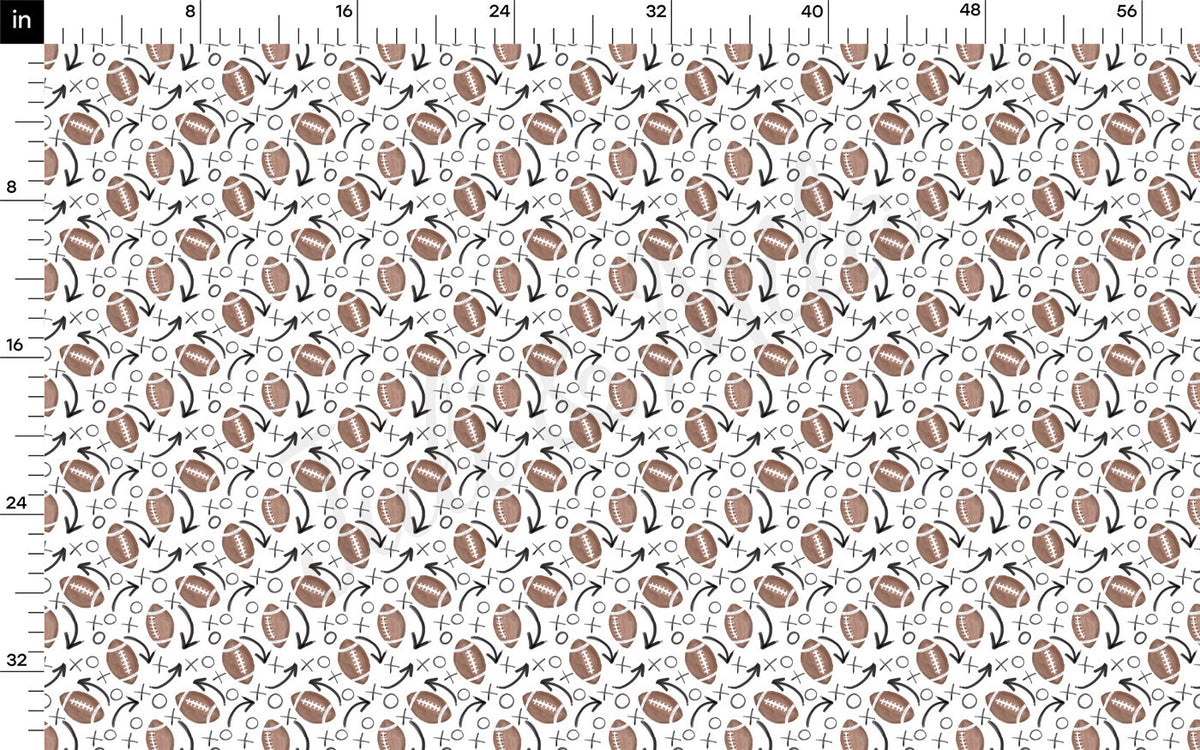 Football 100% Cotton Fabric By the Yard Printed in USA Cotton Sateen -  Cotton Printed СTN1998 Sport