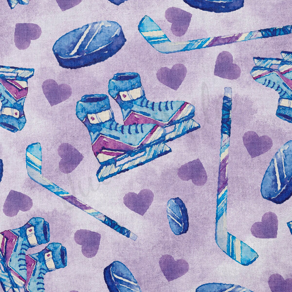 Hockey 100% Cotton Fabric By the Yard Printed in USA Cotton Sateen -  Cotton Printed СTN1983 Sport