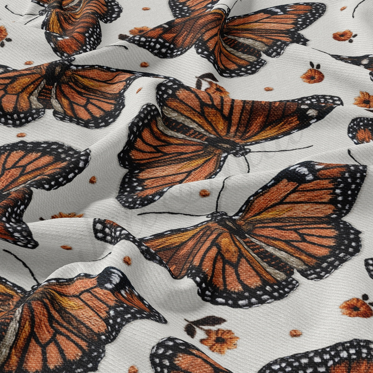 Butterflies Rib Knit Fabric RBK1978