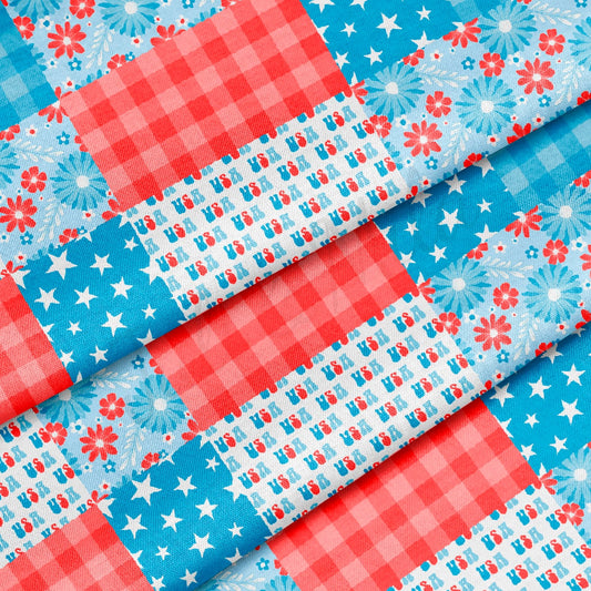 100% Cotton Fabric CTN2079 4th of July Patriotic