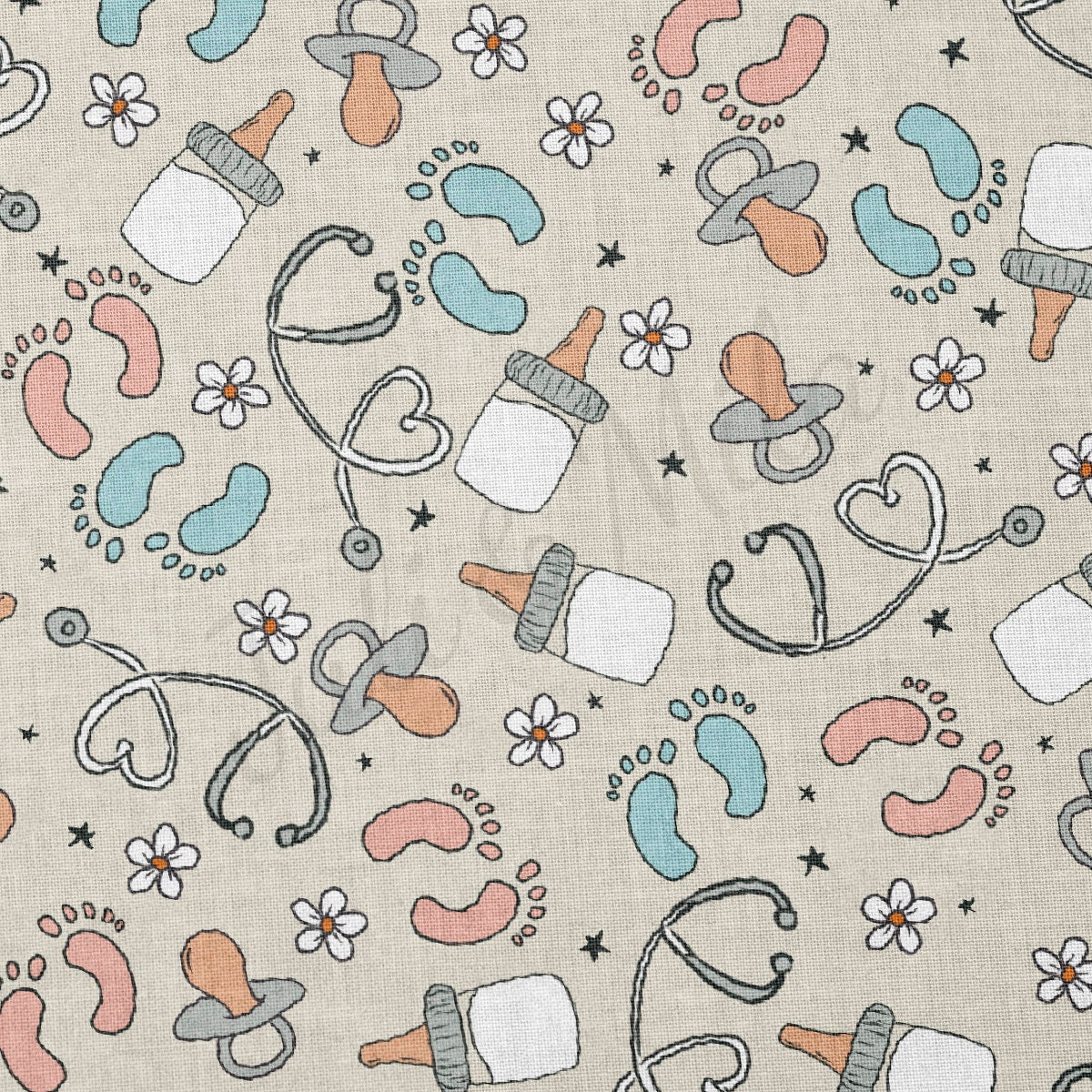 100% Cotton Fabric CTN2125 Labor and Delivery L&D