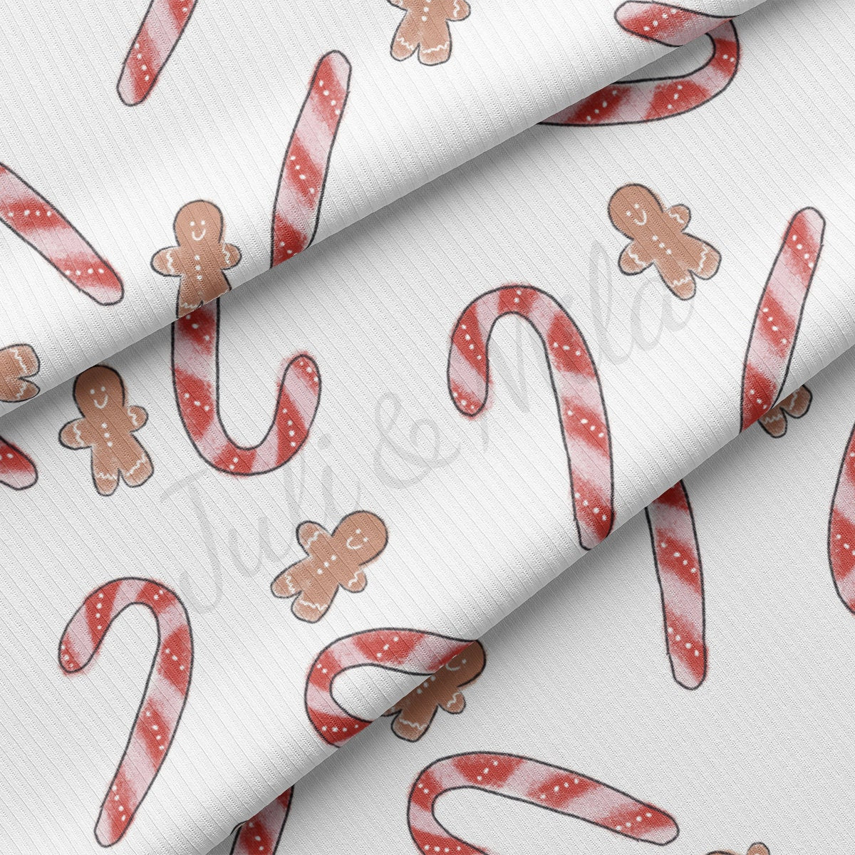 Rib Knit Fabric  RBK2088 Christmas