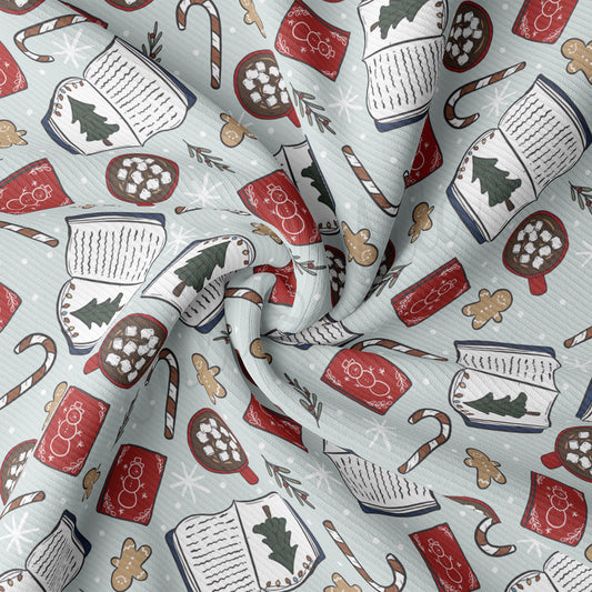 Rib Knit Fabric  RBK2097 Christmas