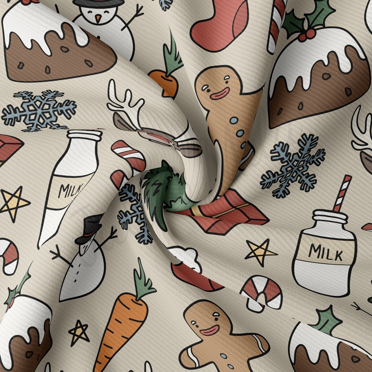 Rib Knit Fabric  RBK2101 Christmas