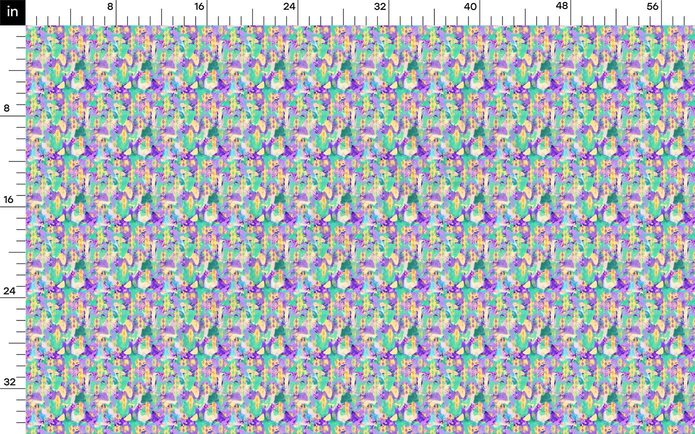 Rib Knit Fabric RBK2124 Mardi Gras