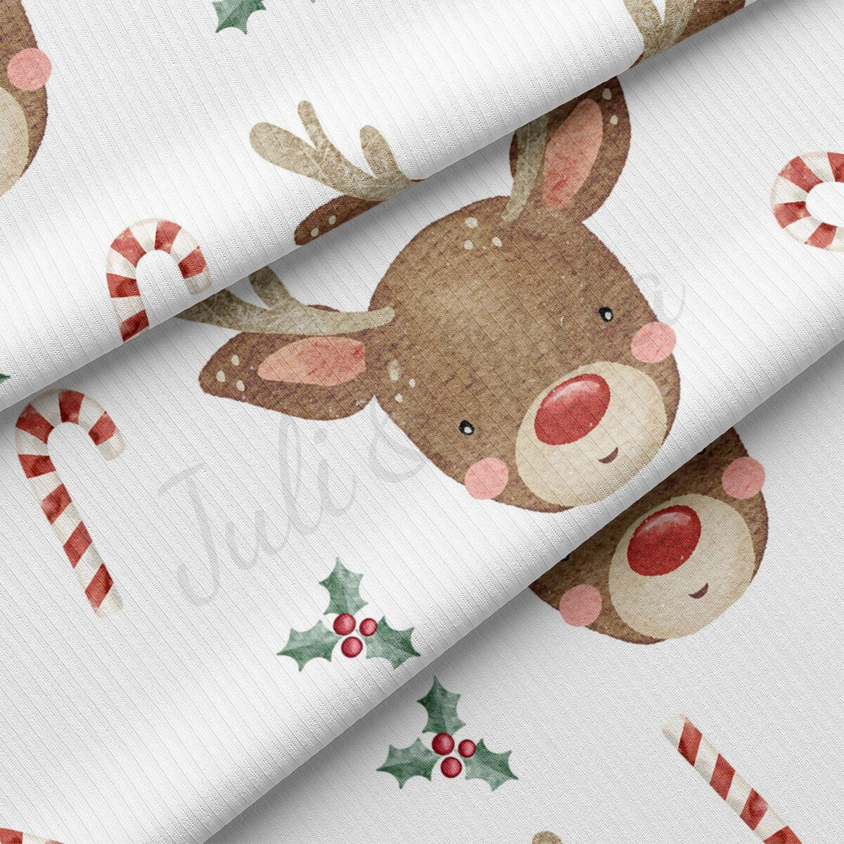 Rib Knit Fabric RBK2146 Christmas