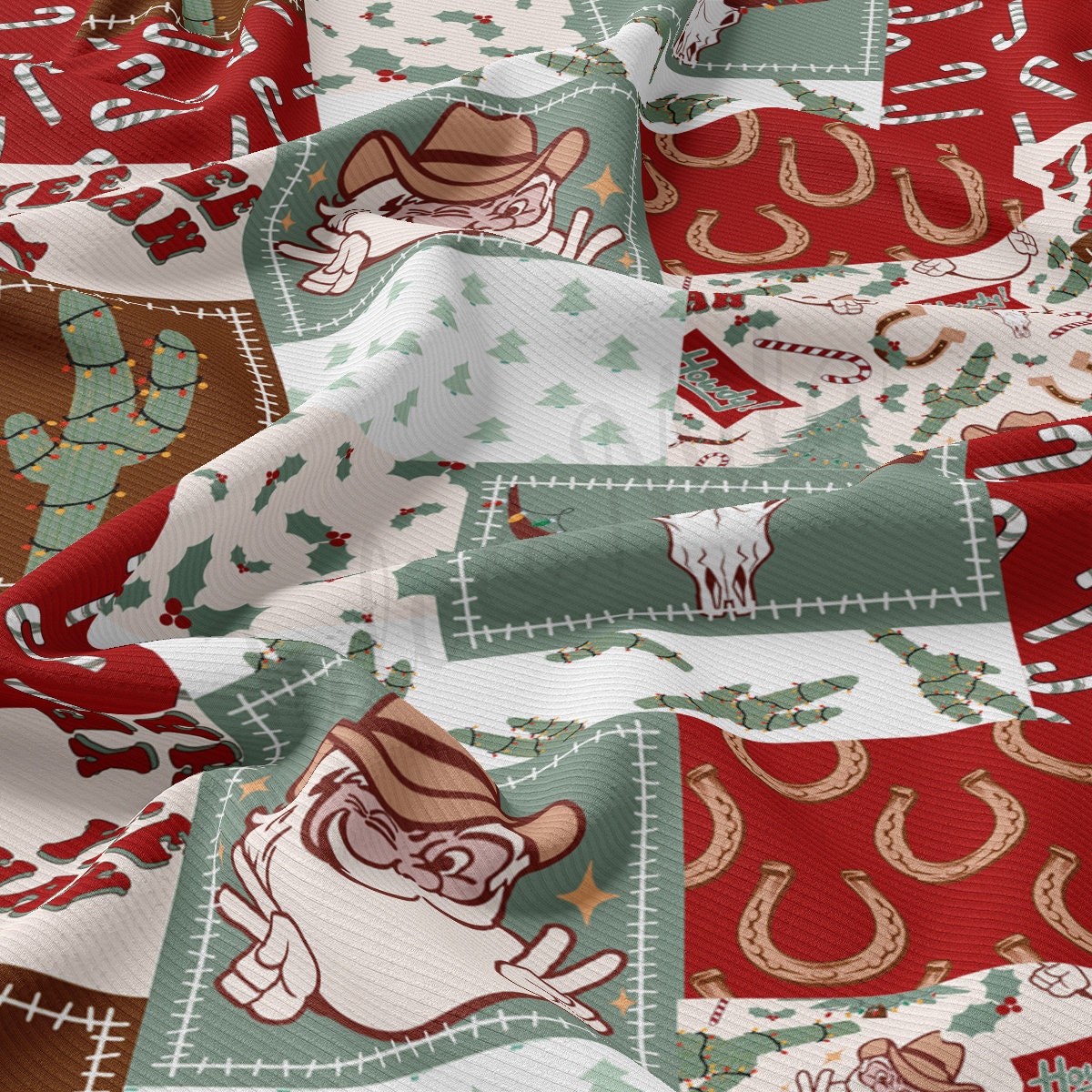 Rib Knit Fabric RBK2158 Christmas