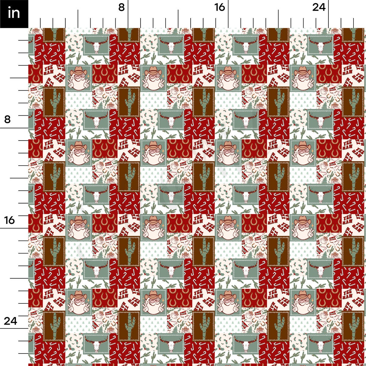 Rib Knit Fabric RBK2158 Christmas