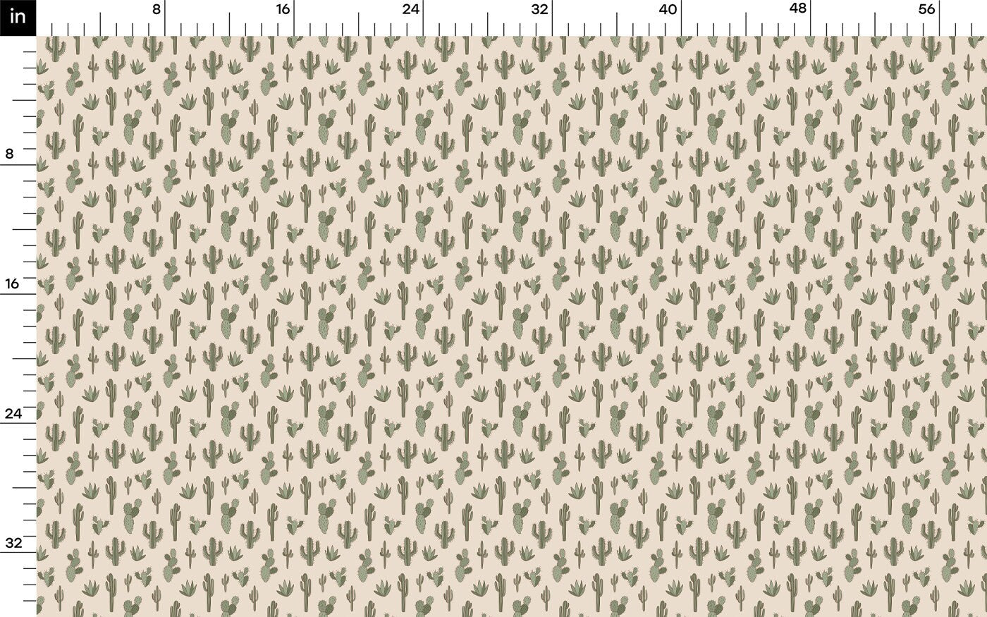 100% Cotton Fabric CTN2162 Cactus Boho