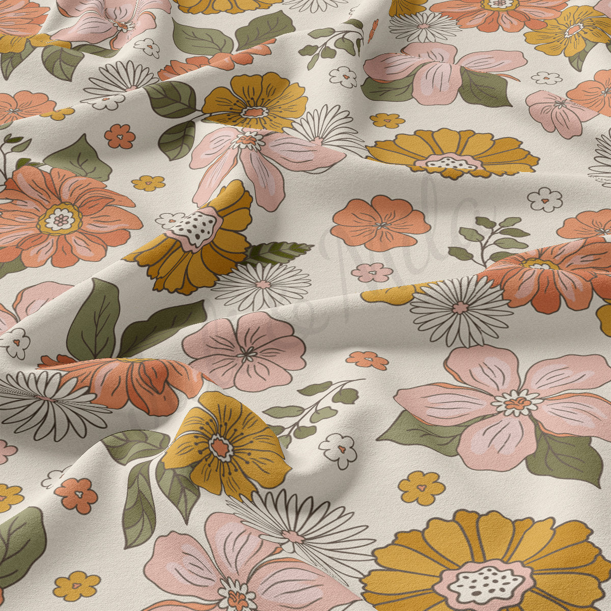Floral DBP Fabric Double Brushed Polyester DBP2194