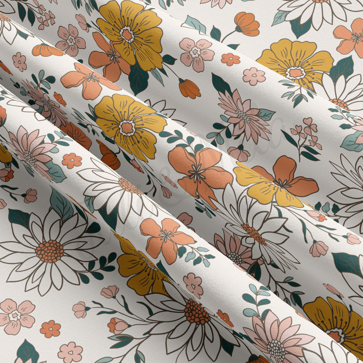 Floral DBP Fabric Double Brushed Polyester DBP2195