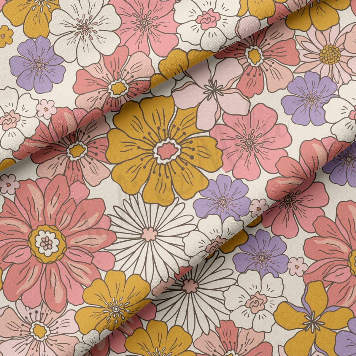 Floral DBP Fabric Double Brushed Polyester DBP2196