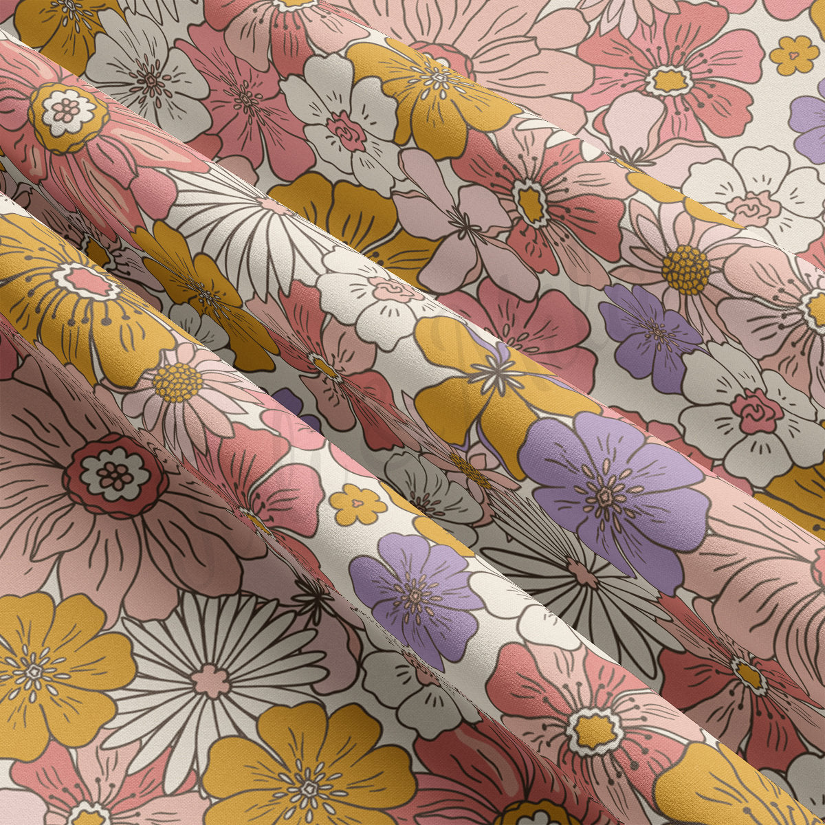 Floral DBP Fabric Double Brushed Polyester DBP2196