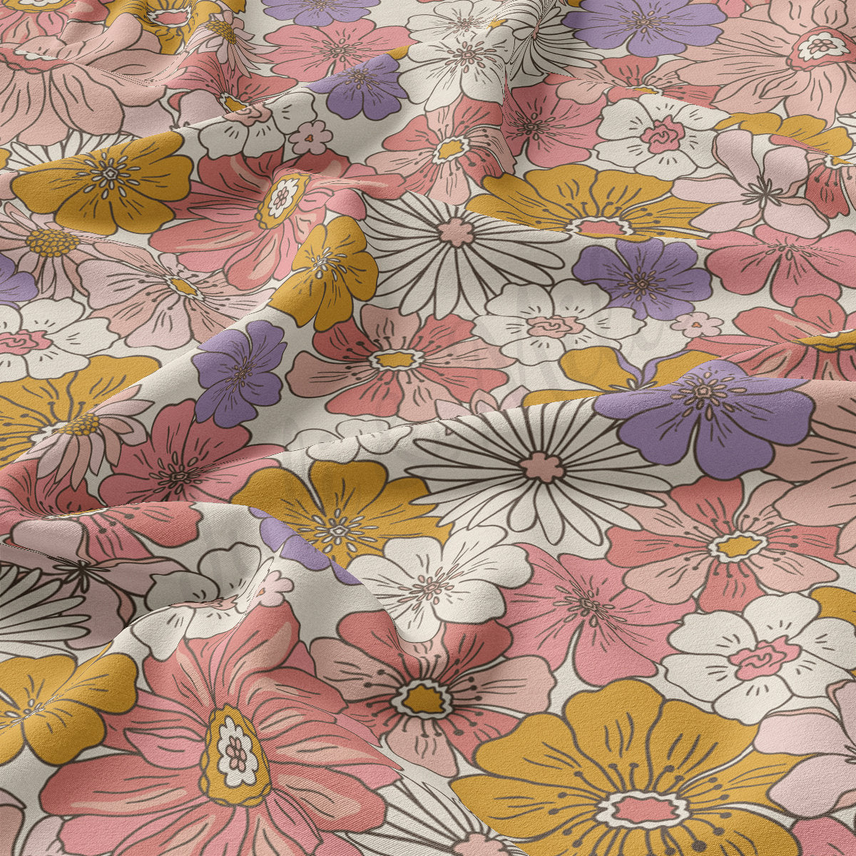 Floral DBP Fabric Double Brushed Polyester DBP2196