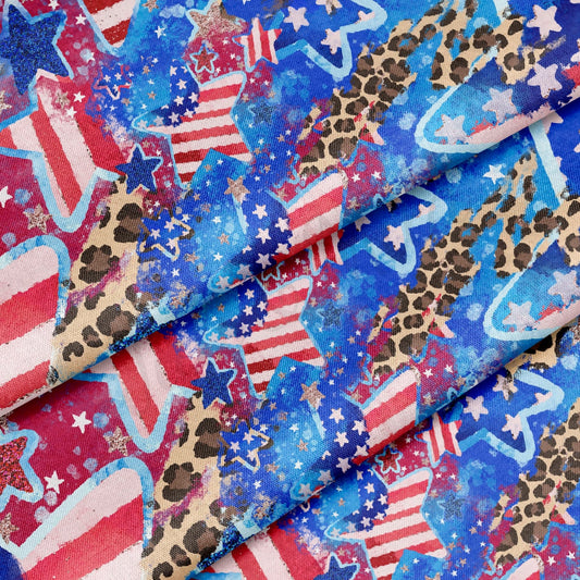 100% Cotton Fabric 4th of July Patriotic CTN2136