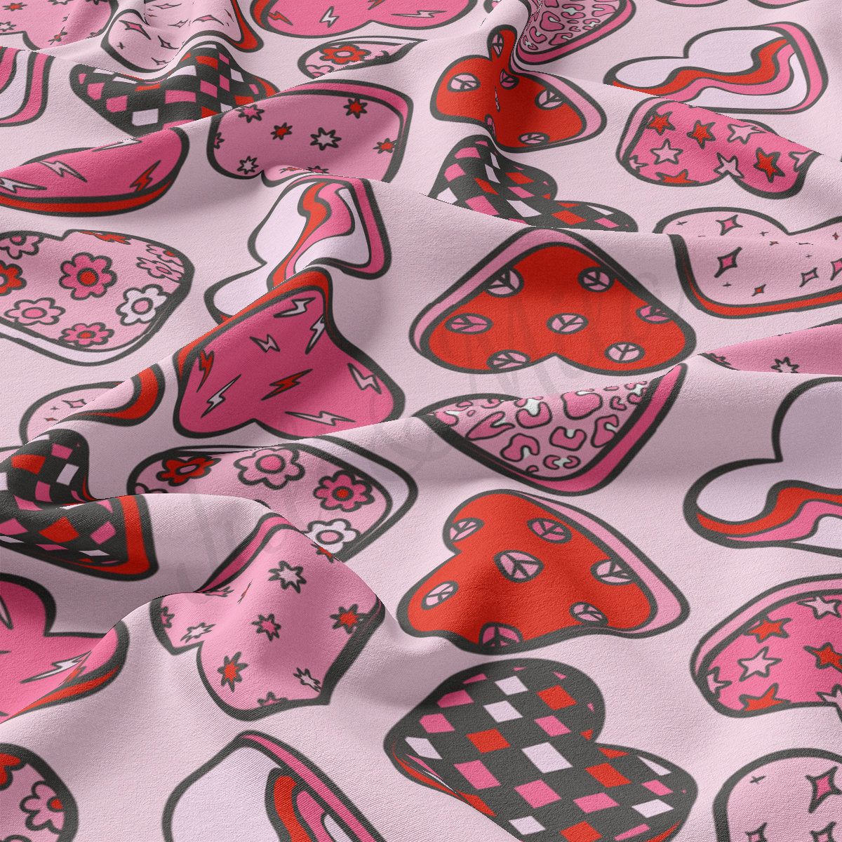 DBP Fabric Double Brushed Polyester DBP2206 Valentine's Day