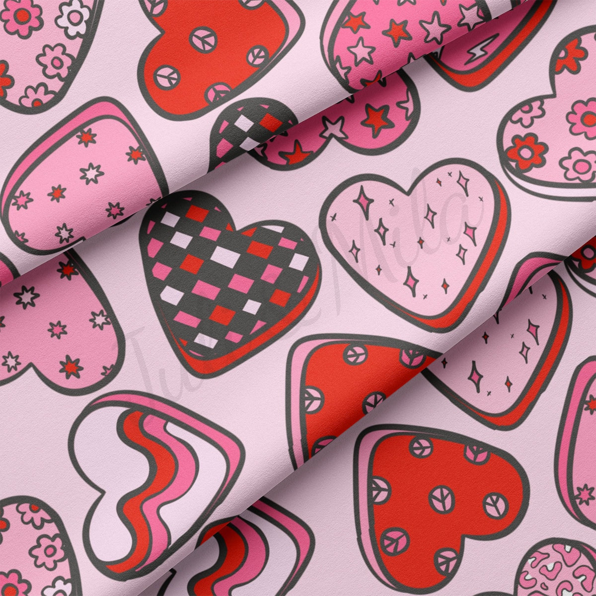 DBP Fabric Double Brushed Polyester DBP2206 Valentine's Day