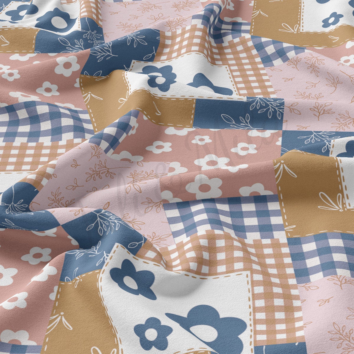 DBP Fabric Double Brushed Polyester DBP2210 Patchwork