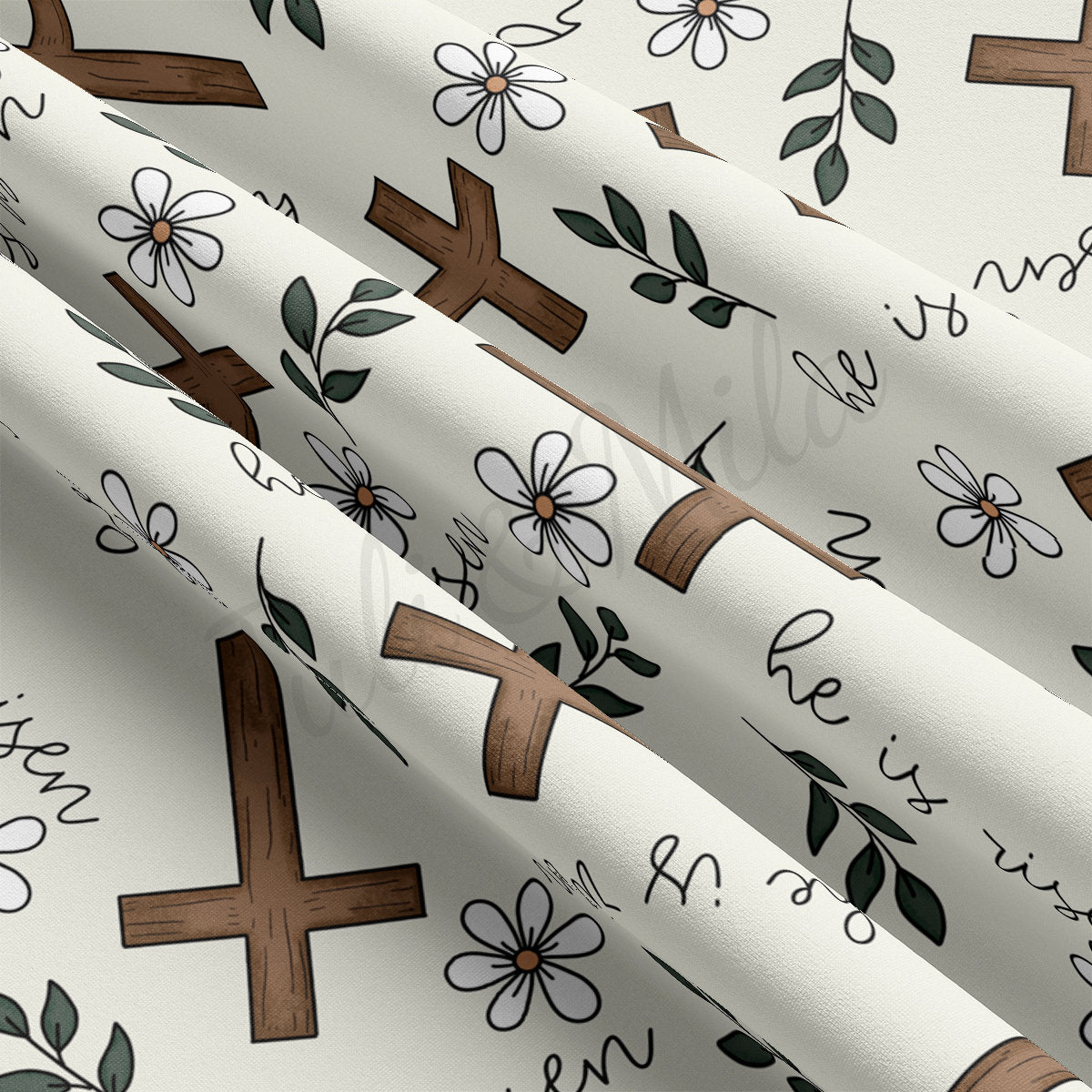 DBP Fabric Double Brushed Polyester DBP2215 He is Risen Easter