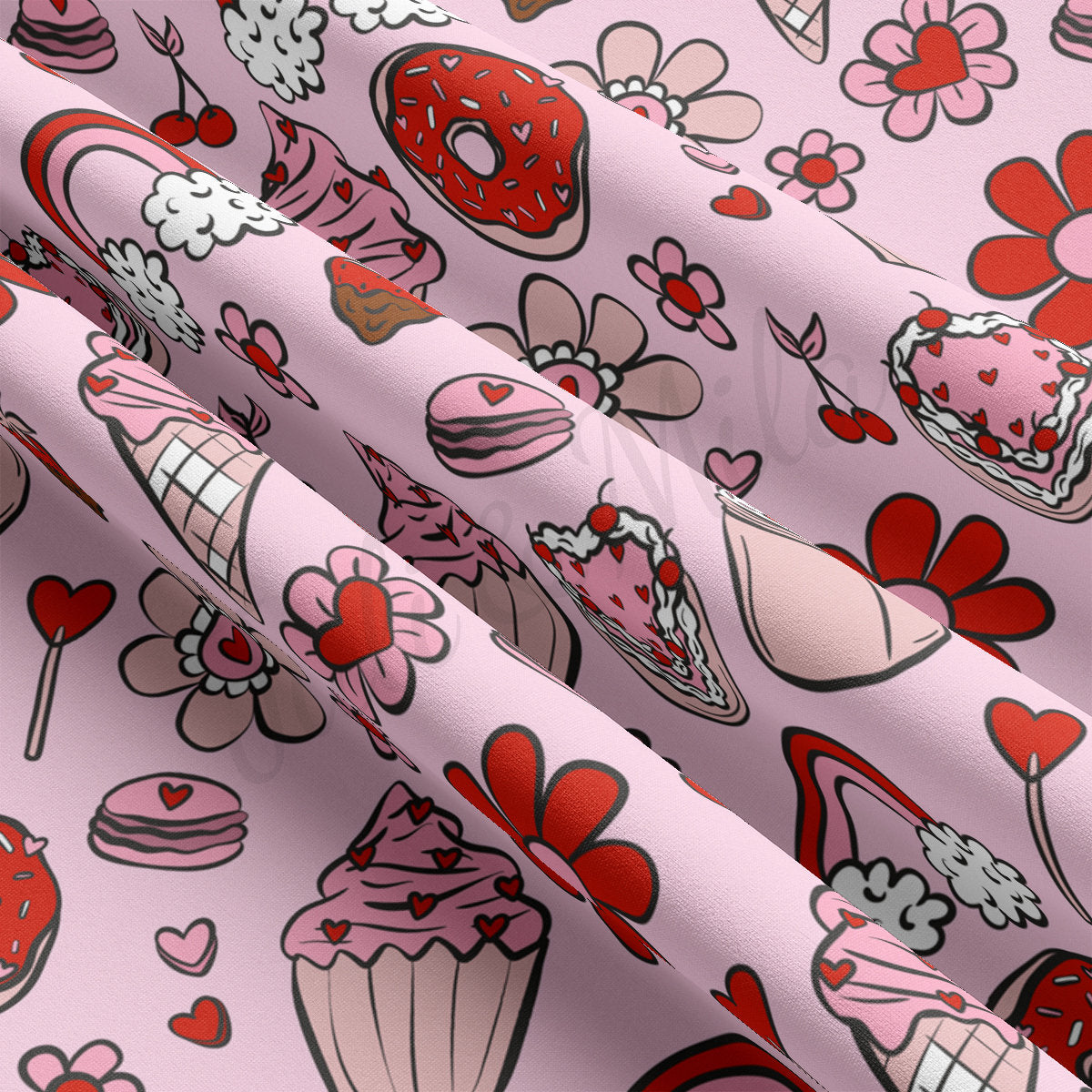 DBP Fabric Double Brushed Polyester DBP2243 Valentine's Day