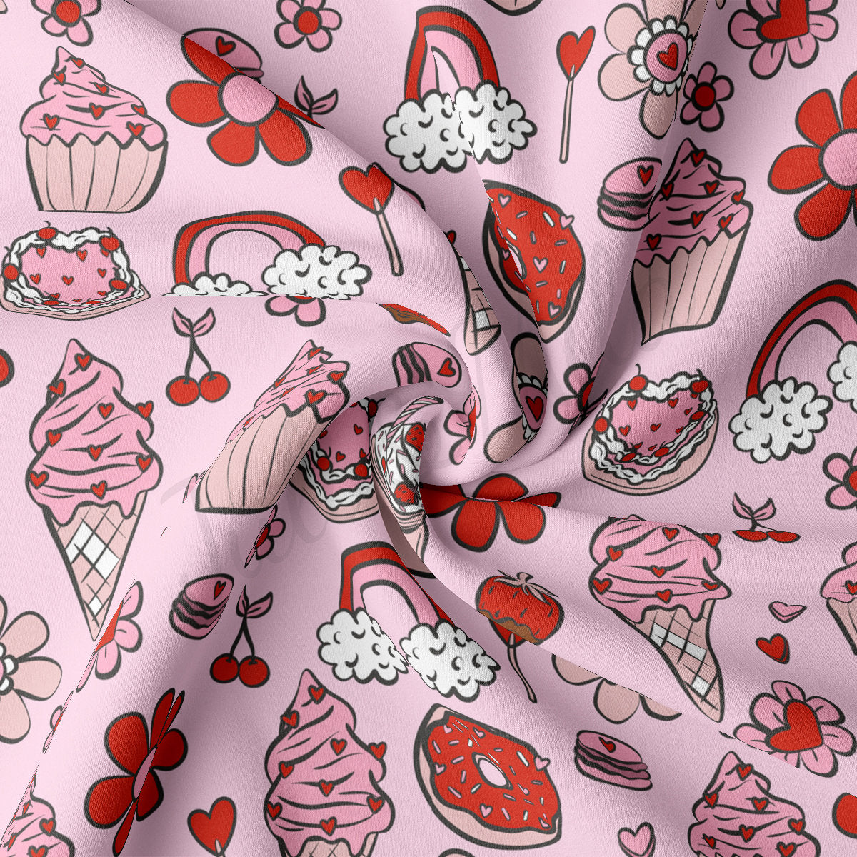 DBP Fabric Double Brushed Polyester DBP2243 Valentine's Day