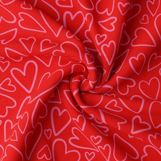 DBP Fabric Double Brushed Polyester DBP2250 Valentine's Day
