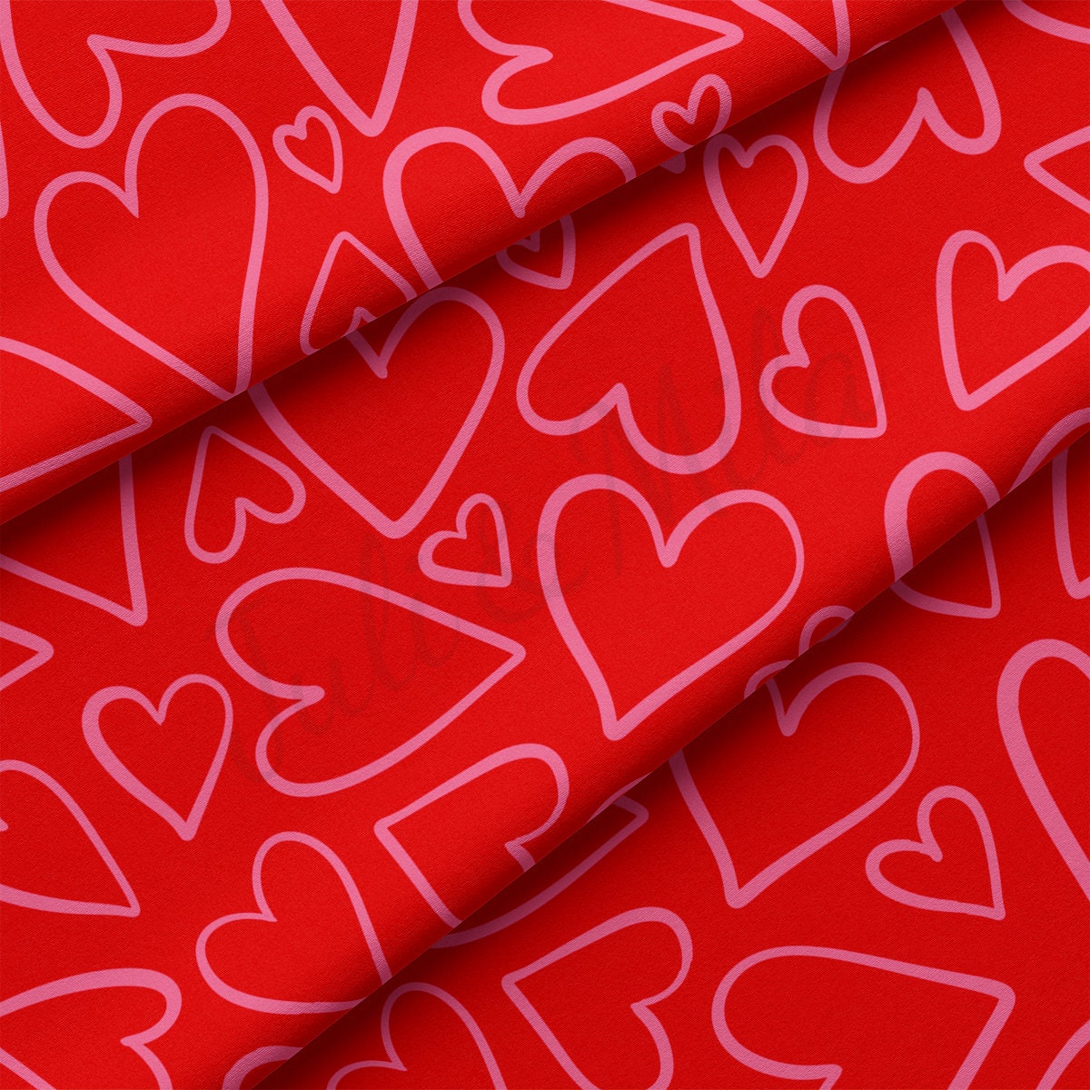 DBP Fabric Double Brushed Polyester DBP2250 Valentine's Day