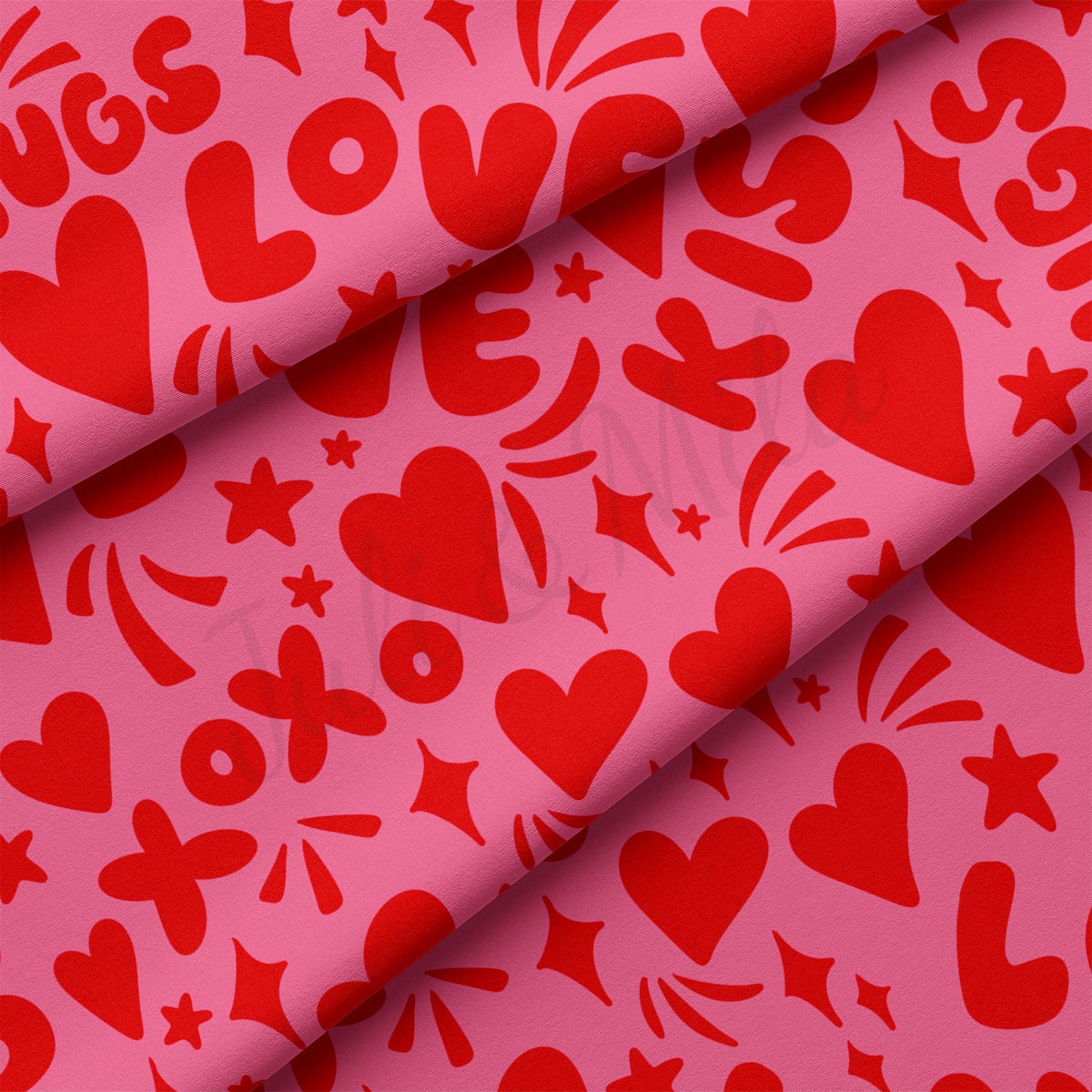 DBP Fabric Double Brushed Polyester DBP2251 Valentine's Day