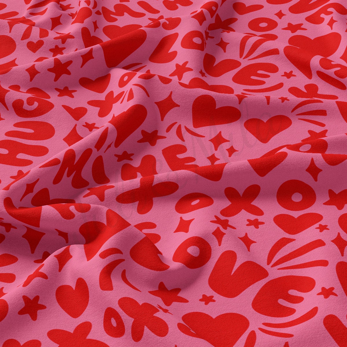 DBP Fabric Double Brushed Polyester DBP2251 Valentine's Day