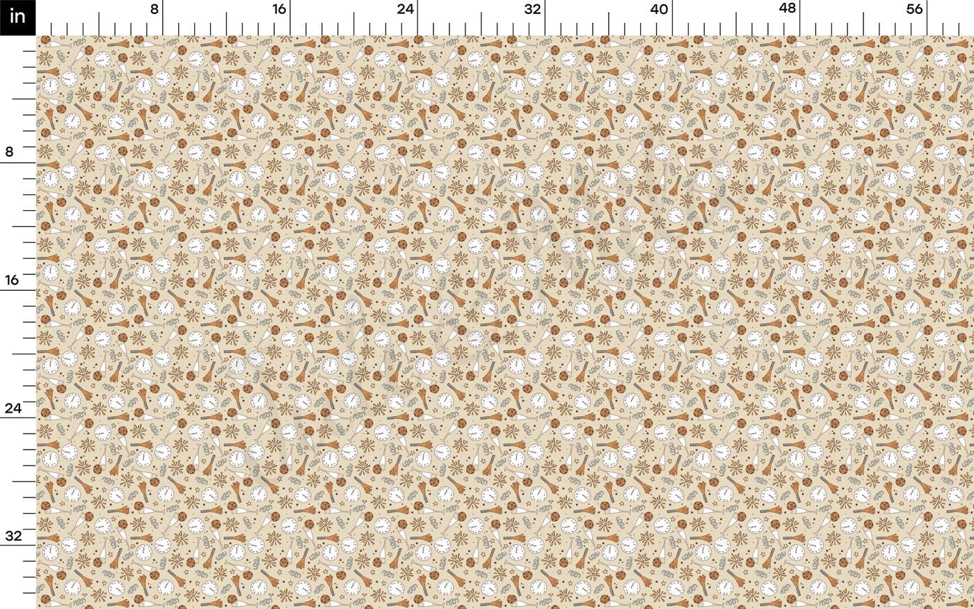 DBP Fabric Double Brushed Polyester DBP2133 New Year's