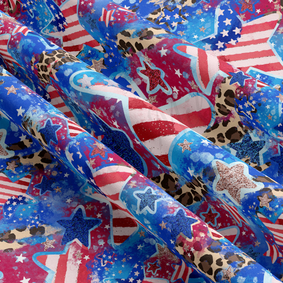 DBP Fabric Double Brushed Polyester DBP2136 4th of July Patriotic