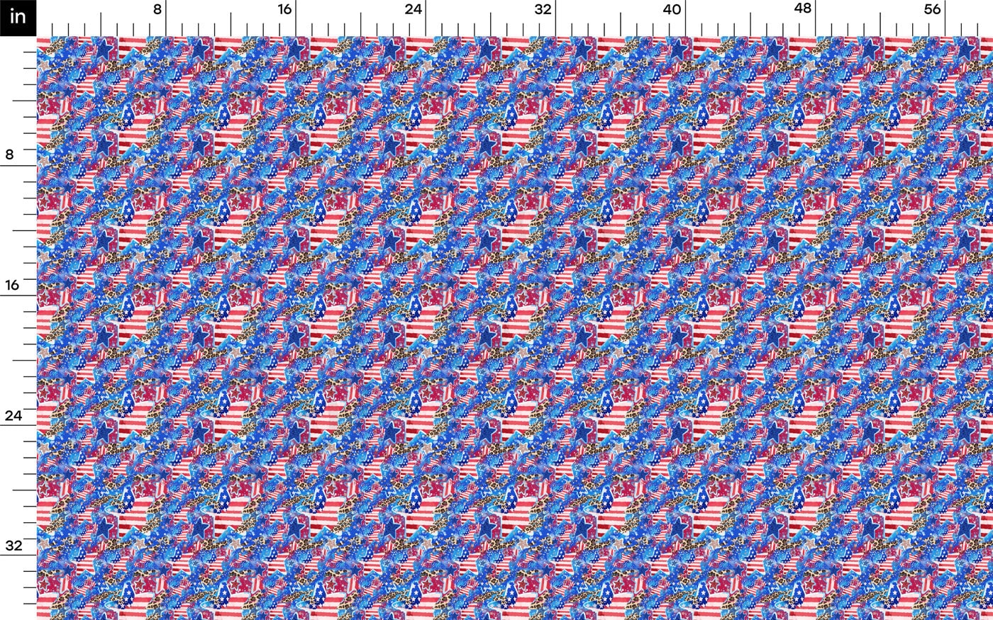 DBP Fabric Double Brushed Polyester DBP2136 4th of July Patriotic