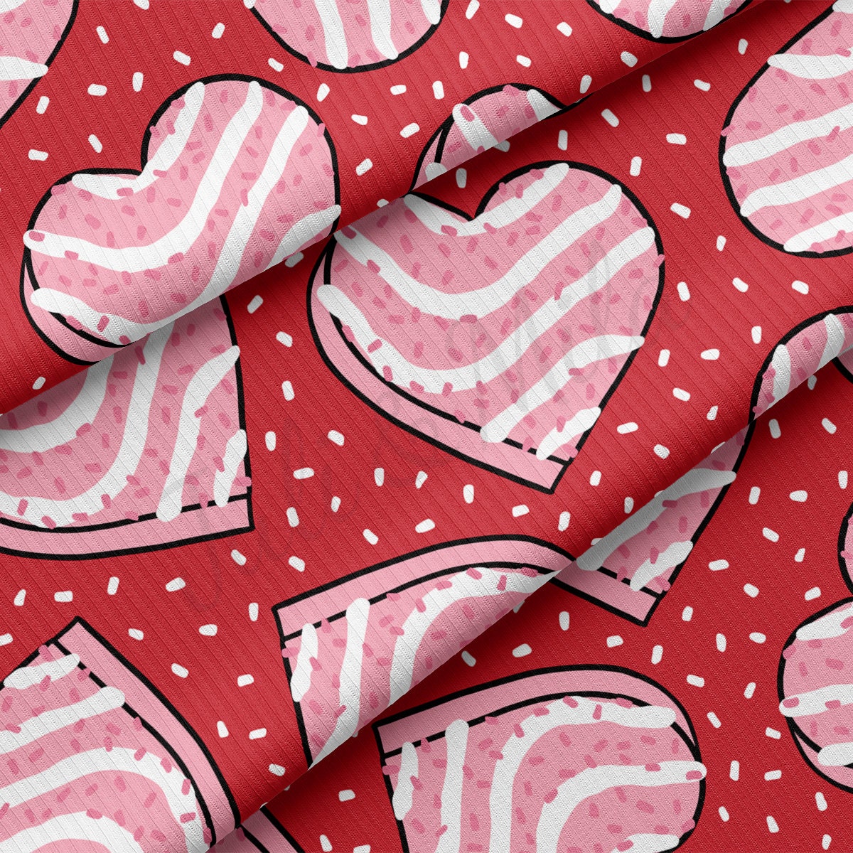 Rib Knit Fabric RBK2257 Valentine's Day