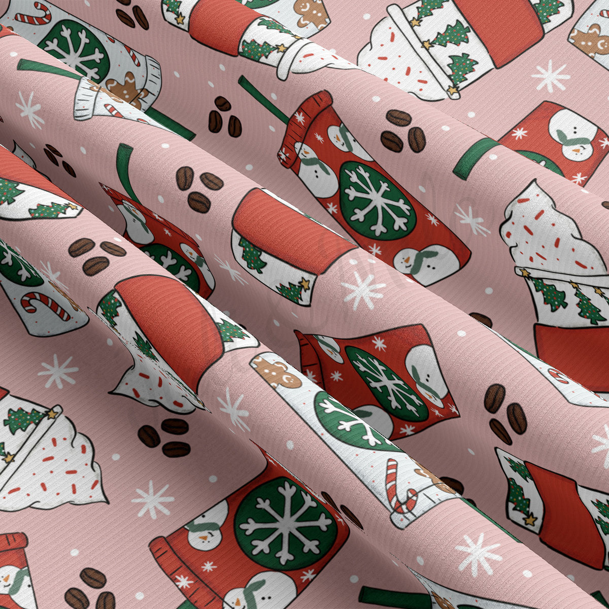 Rib Knit Fabric RBK2093 Christmas