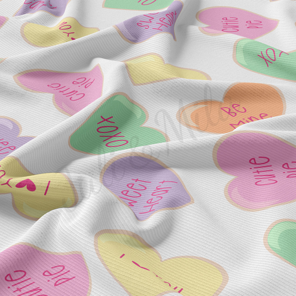 Rib Knit Fabric  RBK2119 Valentine's Day