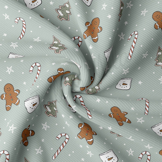 Rib Knit Fabric  RBK2127 Christmas