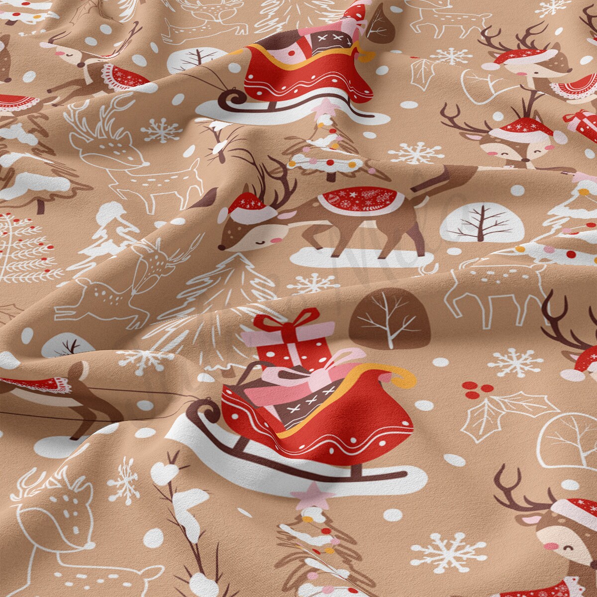 Christmas DBP Fabric Double Brushed Polyester DBP2166